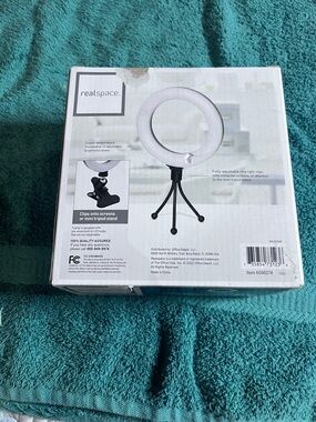 Realspace Ring Light with Mini Tripod - White/Black